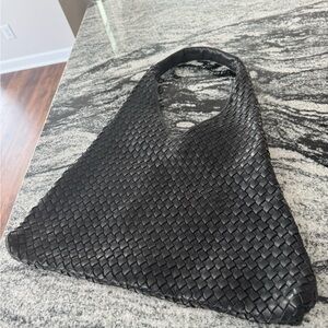 Black Woven Handbag